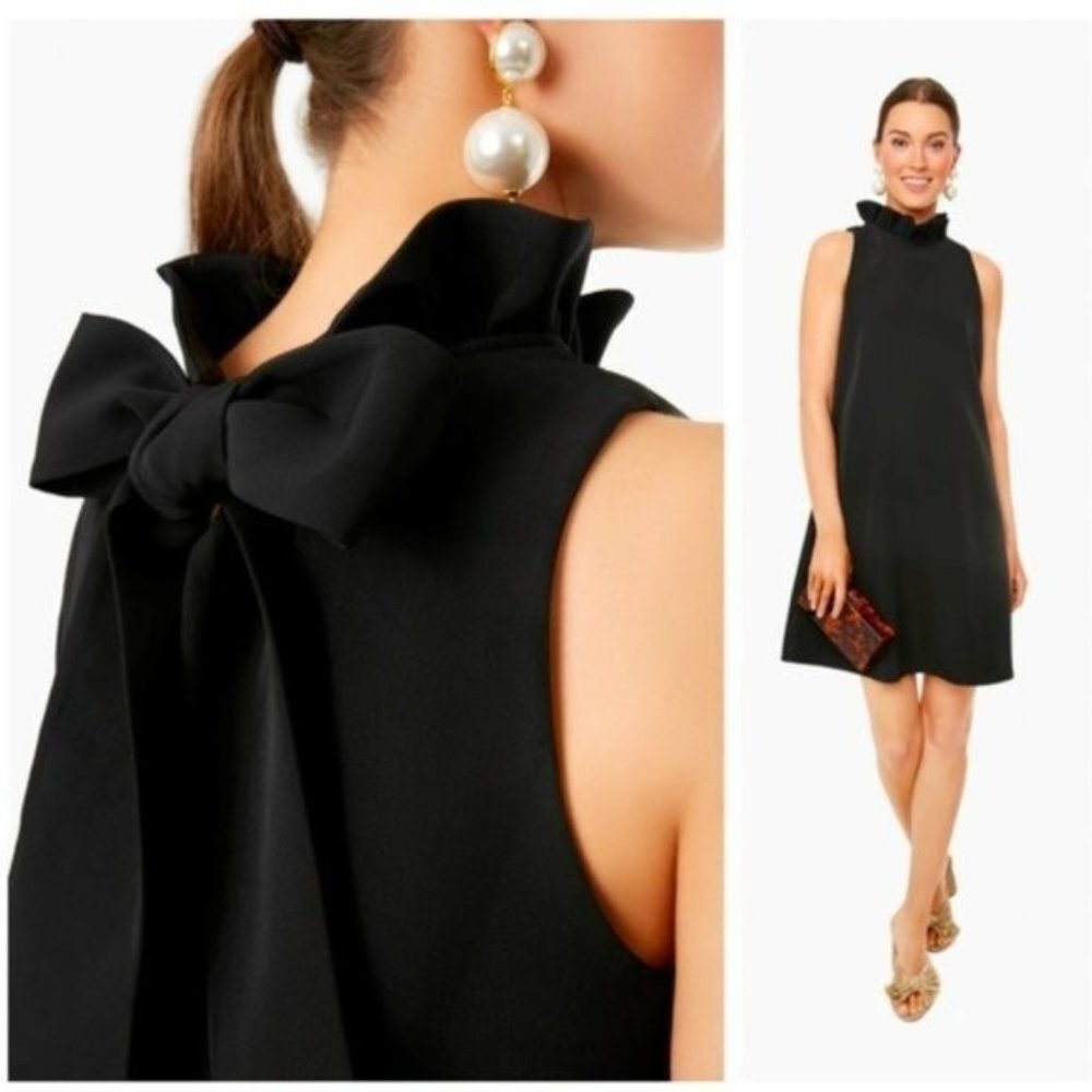 Tuckernuck | Black Blythe Ruffle Preppy Relaxed Fit Mini Dress Size XS